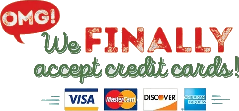 We now accept credit cards